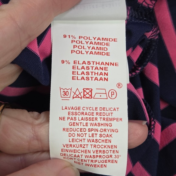 Saint James‎ Navy Pink Stripe Boat Neck 3/4 Sleeve Top Women's Size US 6 - Picture 5 of 9